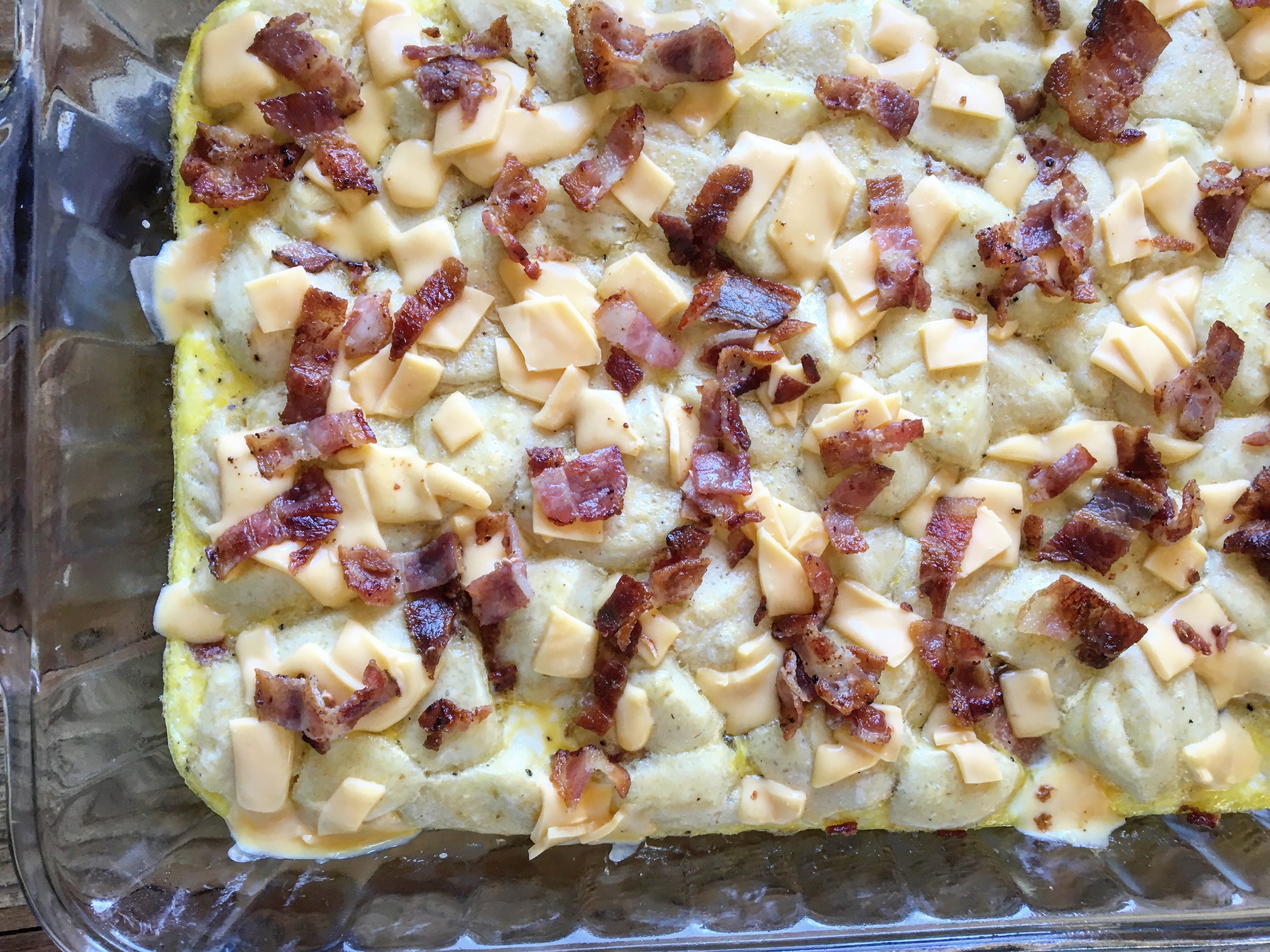 Bacon, Egg, and Cheese Biscuit Bake 