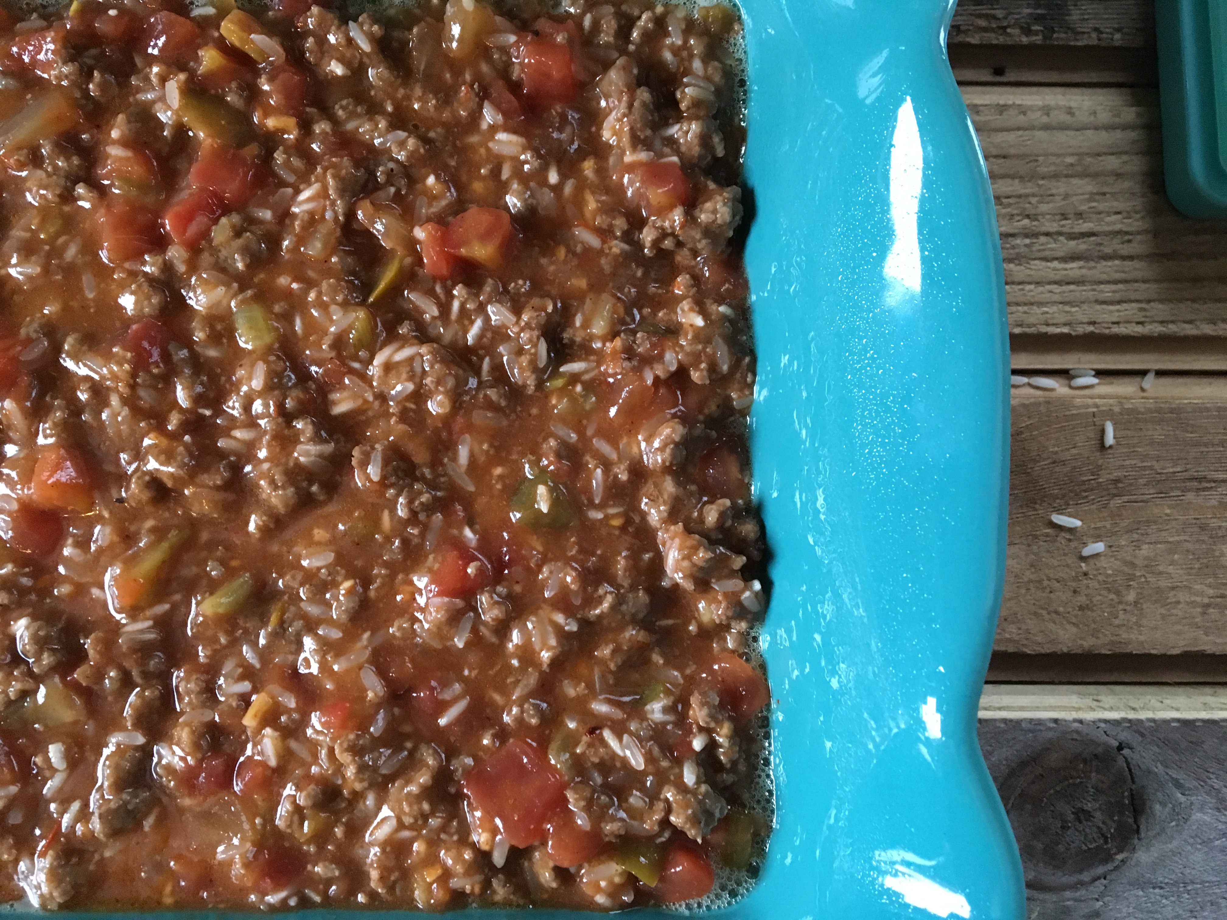 Beef & Rice Taco Casserole