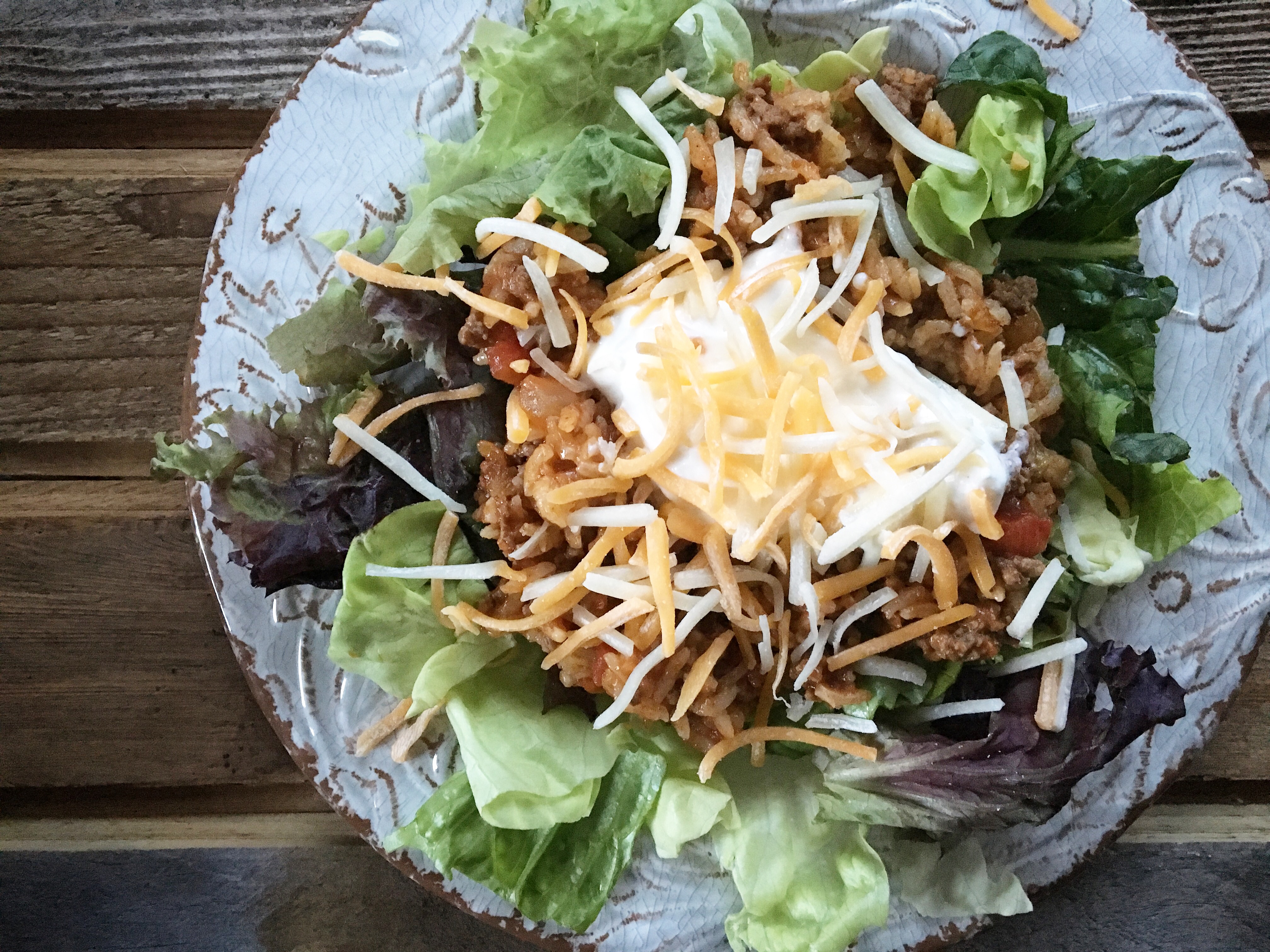 Beef & Rice Taco Casserole