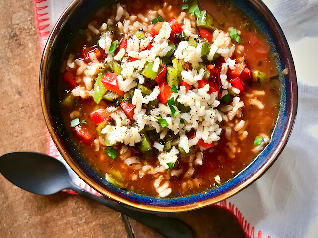 Healthy Stuffed Pepper Soup with Turkey and Quinoa - Foody Schmoody Blog