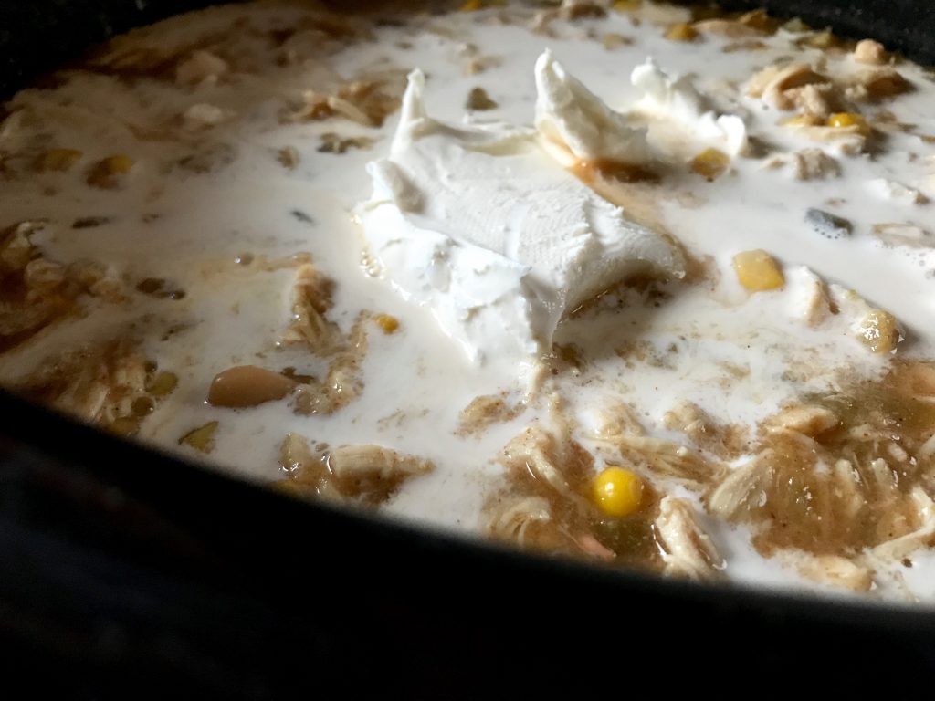 Crockpot Creamy White Chicken Chili - The Skinnyish Dish