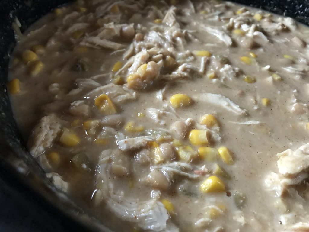 Crockpot Creamy White Chicken Chili - The Skinnyish Dish