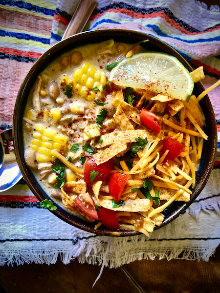 Instant Pot White Chicken Chili - The Skinnyish Dish