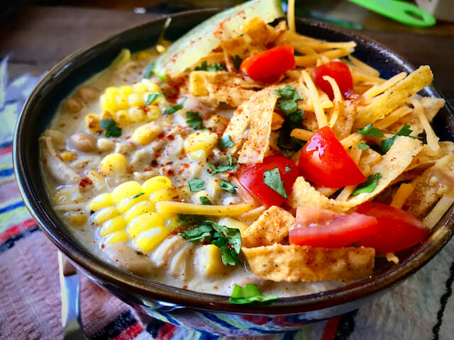 Instant Pot White Chicken Chili - The Skinnyish Dish