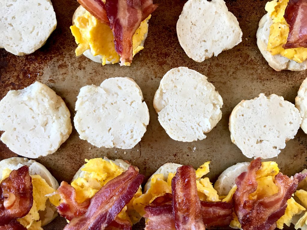 Pams Party & Practical Tips: Bacon, Egg, and Cheese Biscuit Waffle