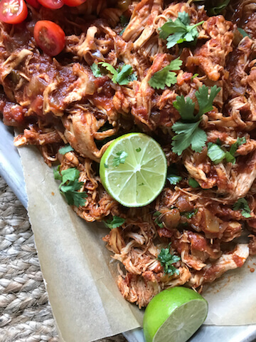 Heart Healthy Slow Cooker Shredded Chicken Tacos