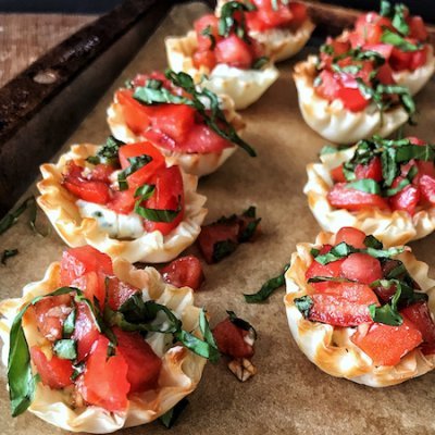 Cheesy Bruschetta Bites - The Skinnyish Dish