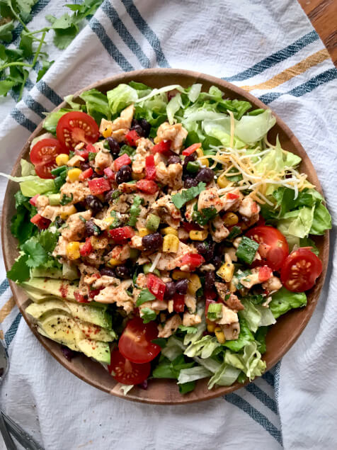 Southwest Black Bean and Ruby Wild Blend™ Shaker Salad - Healthy