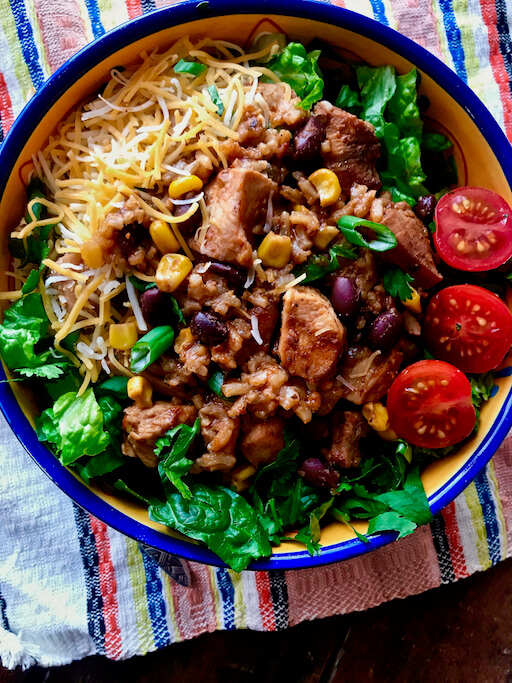 Instant Pot Chicken Burrito Bowls The Skinnyish Dish