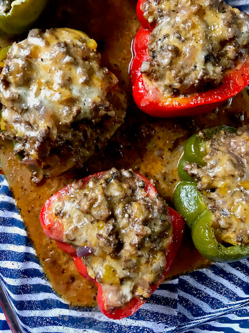 Philly Cheese Style Stuffed Peppers