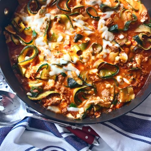 Skillet Zucchini Lasagna The Skinnyish Dish