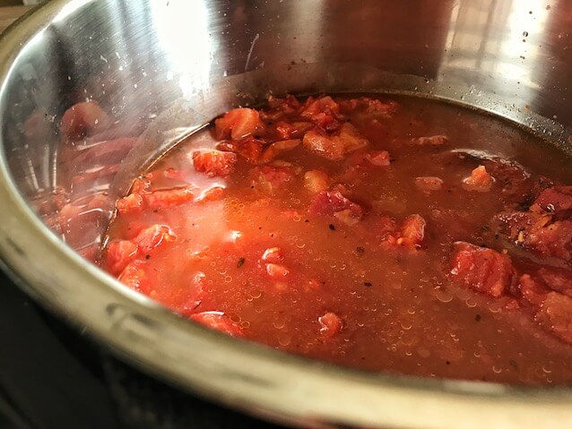 Instant Pot Spaghetti after being cooked
