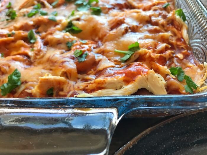 chicken tamale bake after coming out of the oven 