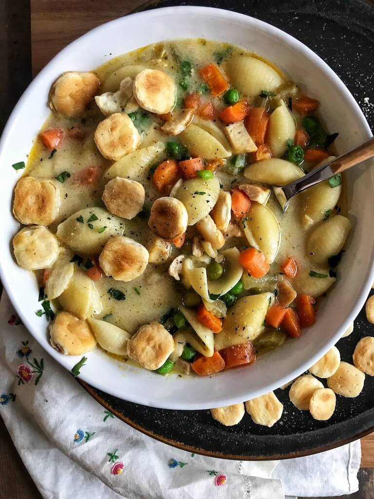 Creamy Chicken Noodle Soup - Sugar Spun Run