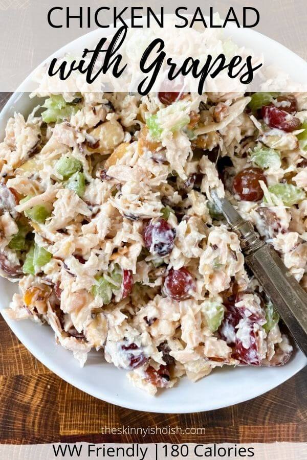 Chicken Salad with Grapes - The Skinnyish Dish