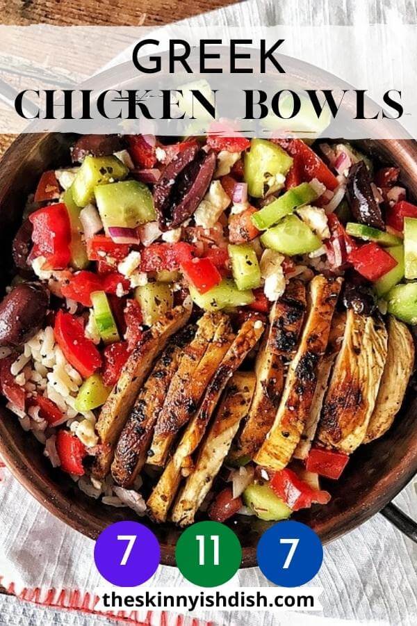 Greek Chicken Bowls - The Skinnyish Dish