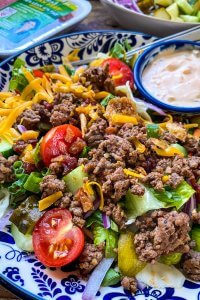 bacon cheeseburger bowls