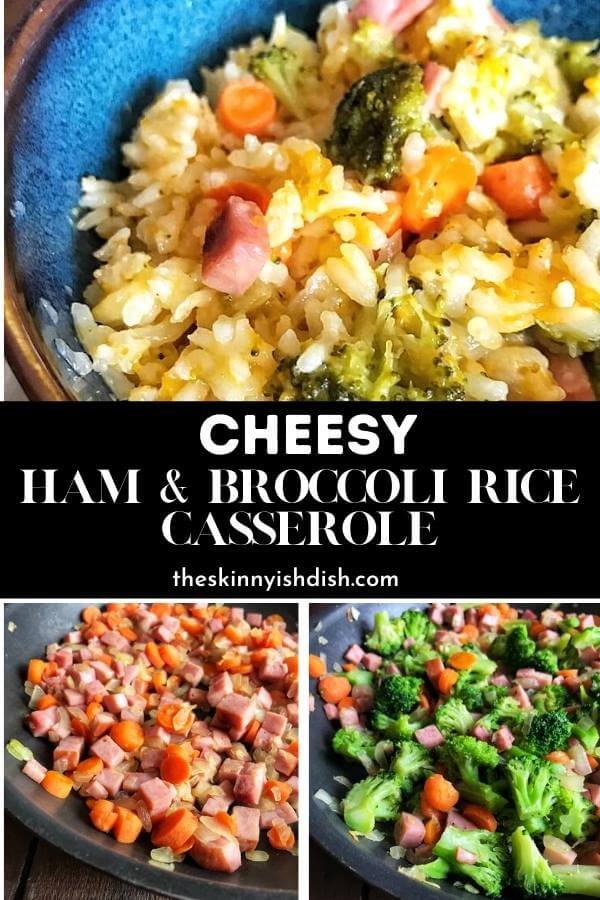 Cheesy Ham and Broccoli Rice Casserole - The Skinnyish Dish