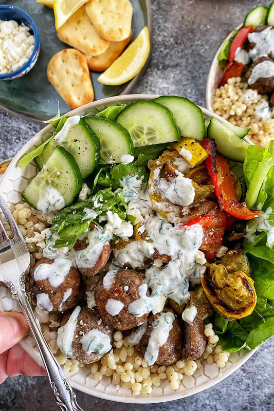 Make Ahead Lunch Bowls: Greek Chicken & Veggies - Super Healthy Kids