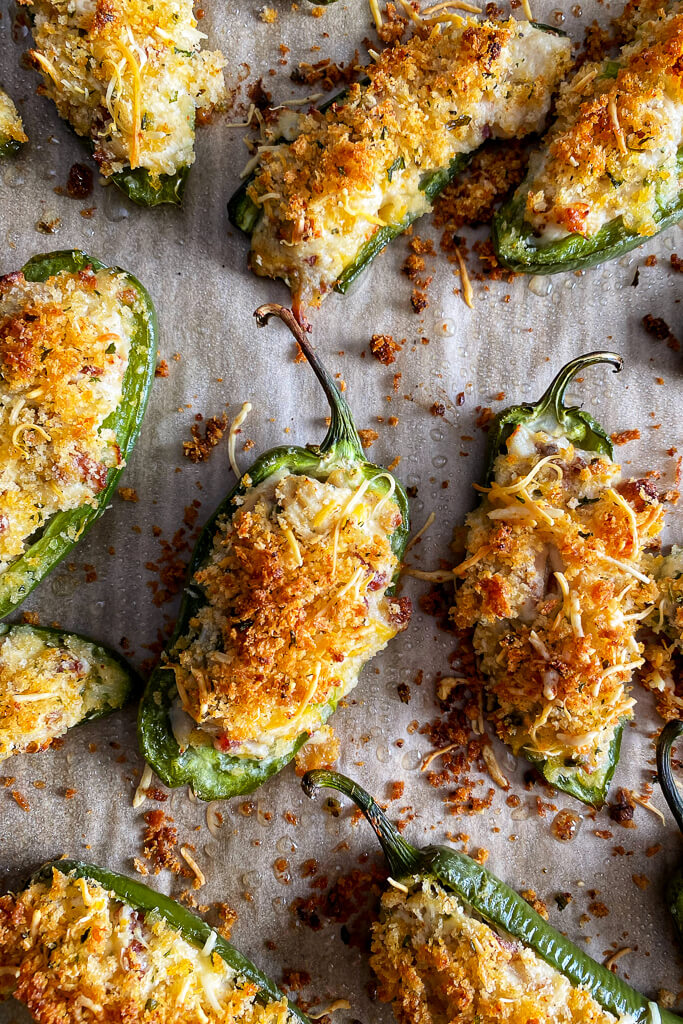 chicken bacon ranch jalapeno poppers on sheet pan