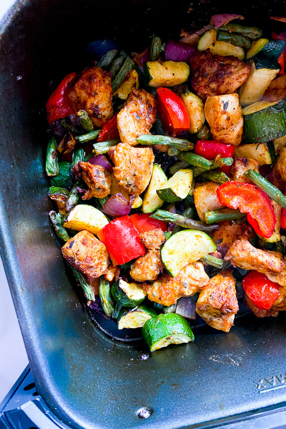 Healthy Chicken Skillet with Cajun Potatoes and Veggies