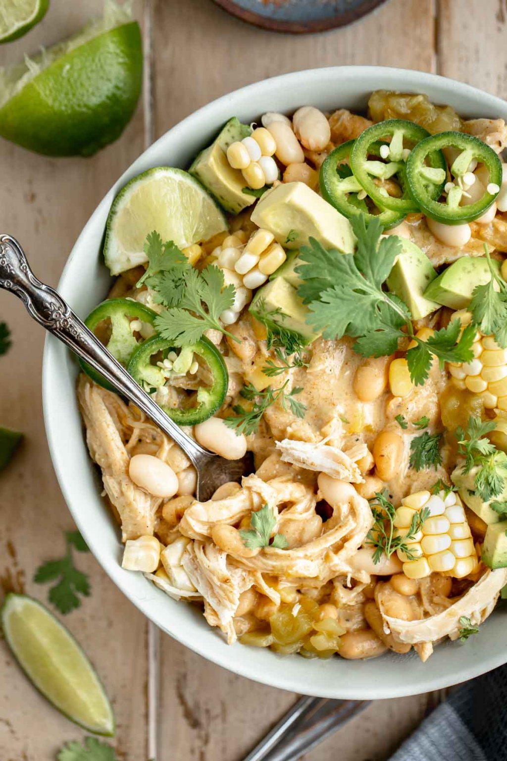 Instant Pot White Chicken Chili - The Skinnyish Dish