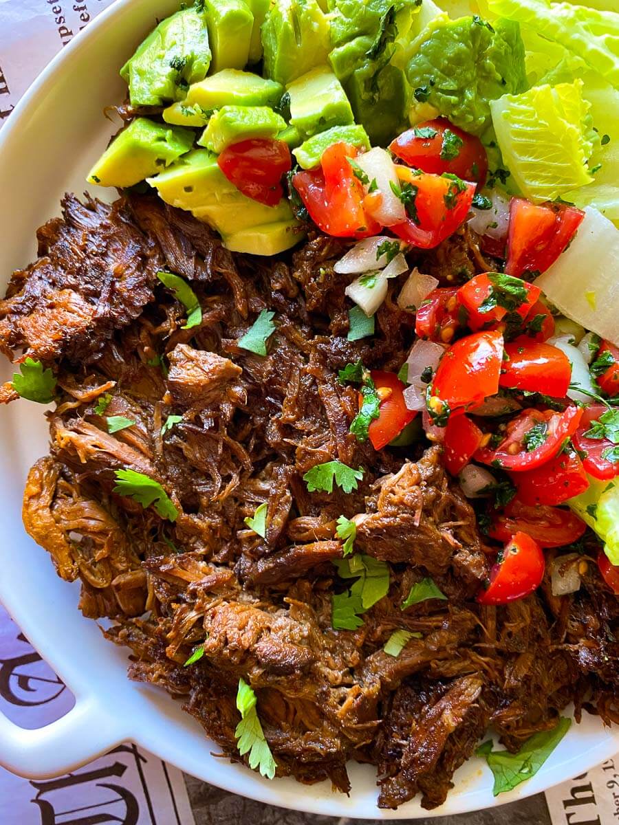 Slow Cooker Mexican Shredded Beef (Barbacoa) – The Skinnyish Dish