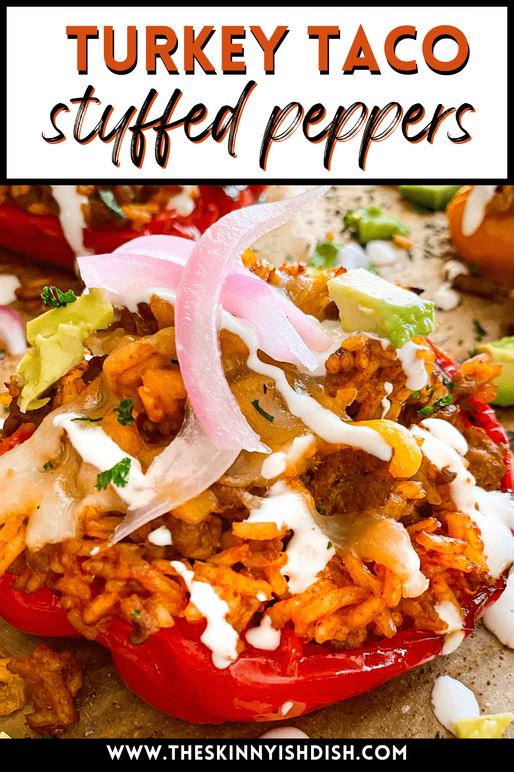 Southwest Turkey Taco Stuffed Peppers
