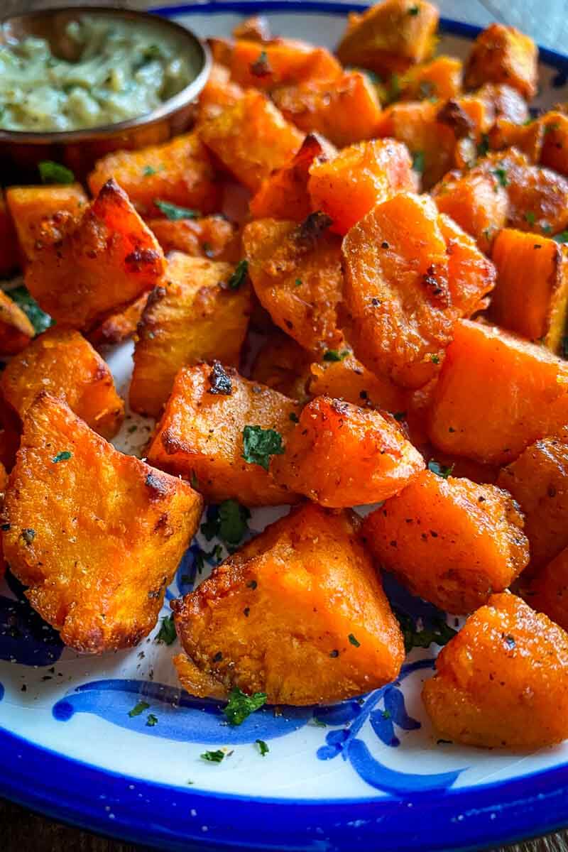 Air Fryer Sweet Potato Cubes - Healthful Blondie