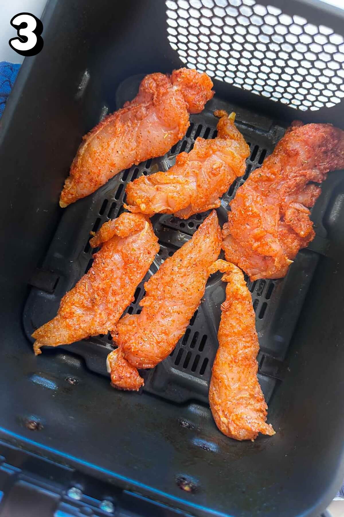 raw chicken tenderloins in air fryer